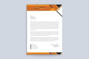 Professional and modern corporate letterhead template design vector