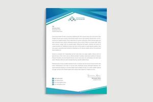 Modern creative  gradient colour abstract corporate business letterhead design template vector
