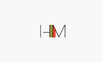 Alphabet letters Initials Monogram logo MH, HM, H and M vector