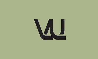 Alphabet letters Initials Monogram logo VU, UV, V and U vector