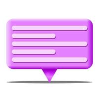 3d bubble purple icon vector