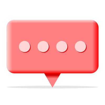 3d bubble red icon