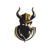 Vikings mascot logo design illustration for sport or e-sport team vector