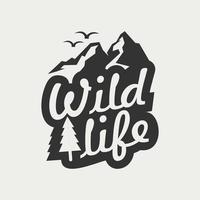 outdoor wildlife logo related badge labels emblems and design elements for t-shirts, posters, prints. Vintage typographic composition. Vector illustration.
