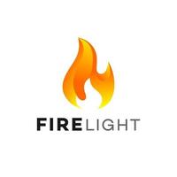 Modern fire logo or design icon. Vector illustration