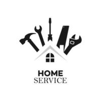 construir el logotipo de la casa para su empresa de construcción vector