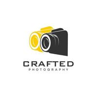 Simple Camera Photography Logo Design Vector. vintage style vector