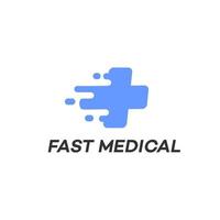 ilustración de plantilla de diseño de logotipo médico rápido