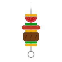 vector illustration barbecue on white background