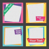 Blank photo frames with empty space for your image vector