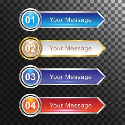 Template shiny glossy color gradient lower third