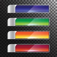 Template colorful glossy gradient lower third vector