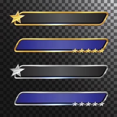 Gold and silver winner glossy gradient lower third