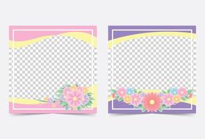 Blank photo frames with empty space for your image vector