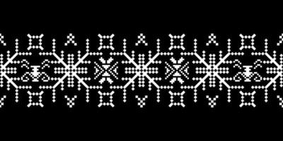 Seamless inspired embroidery pattern, Vector horizontal seam fabric ornamentals design for fashion clothes, fabric, textile, decoration background.