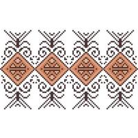Seamless inspired embroidery pattern, Vector horizontal seam fabric ornamentals design for fashion clothes, fabric, textile, decoration background.