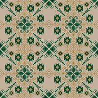 Seamless square ethnic pattern, Vector embroidery inspired design for fashion clothes, textile, fabric, decoration background.