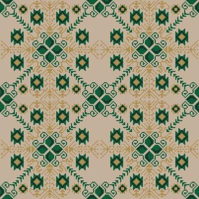 Seamless square ethnic pattern, Vector embroidery inspired design for fashion clothes, textile, fabric, decoration background.