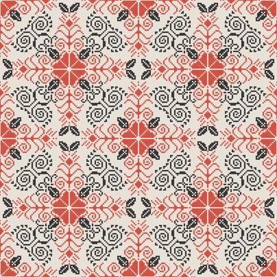 Seamless square ethnic pattern, Vector embroidery inspired design for fashion clothes, textile, fabric, decoration background.