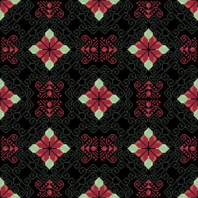 Seamless square ethnic pattern, Vector embroidery inspired design for fashion clothes, textile, fabric, decoration background.