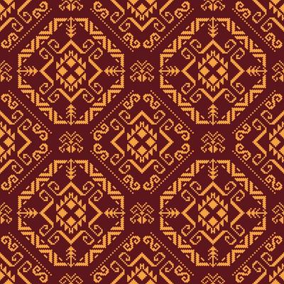 Seamless square ethnic pattern, Vector embroidery inspired design for fashion clothes, textile, fabric, decoration background.