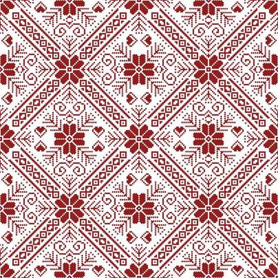 Seamless square ethnic pattern, Vector embroidery inspired design for fashion clothes, textile, fabric, decoration background.