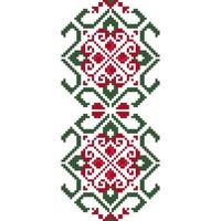 Seamless ethnic shape pattern, Vector pixel square design for fashion clothes, textile, embroidery, decoration background.