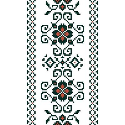 Seamless ethnic shape pattern, Vector pixel square design for fashion clothes, textile, embroidery, decoration background.