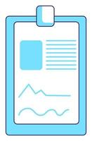 Case history semi flat color vector element