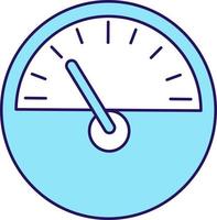 Speedometer semi flat color vector element