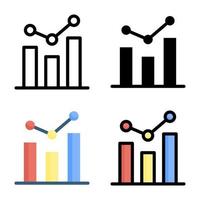 Graph Icon Style Collection vector