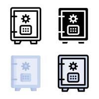 Safe Box Icon Style Collection vector