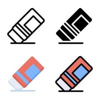 Eraser Icon Style Collection vector