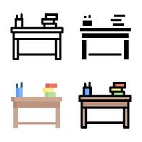 School Table Icon Style Collection vector