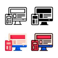 Responsive Icon Style Collection vector