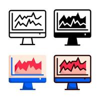 Analytics Icon Style Collection vector