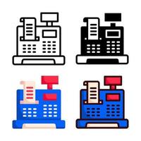 Cashier Icon Style Collection vector