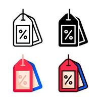 Price Tag Icon Style Collection vector
