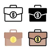 Suitcase Icon Style Collection vector