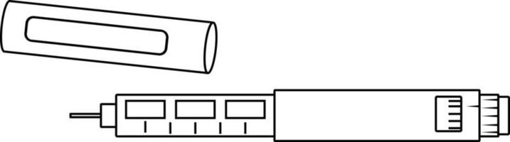 Insulin injection vector illustration