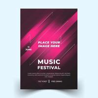 Premium Music Festival poster flyer template vector EPS Template