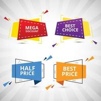 Sale banner colorful set design illustration vector