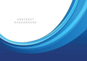 Abstract blue smooth flowing elegant wave background vector