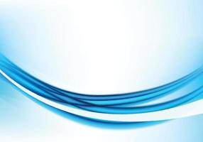 Abstract blue shiny flowing background wave vector