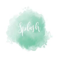 Modern light green splash watercolor background vector