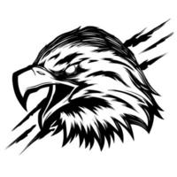 Hawk falcon illustration vector mascot logo