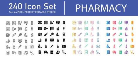 Pharmacy Icon Pack vector