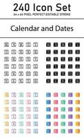 calendario y fechas vector