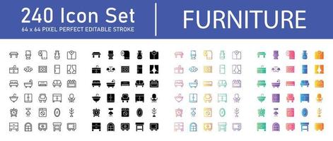 Furniture Icon Pack vector