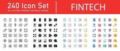 Fintech Icon Pack vector